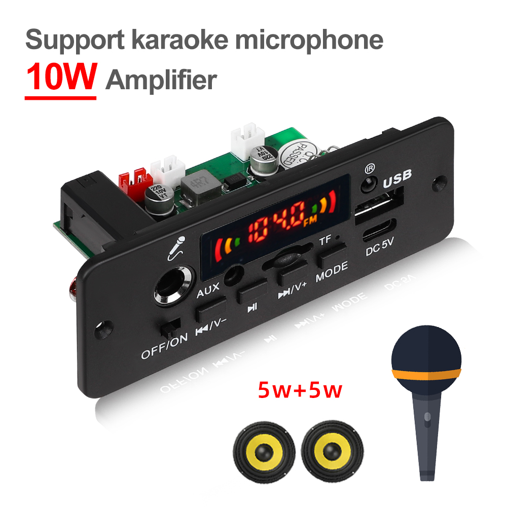 Audio Music Mp3 Free - Power amplifier 2x5W Bluetooth 5.0 decoding