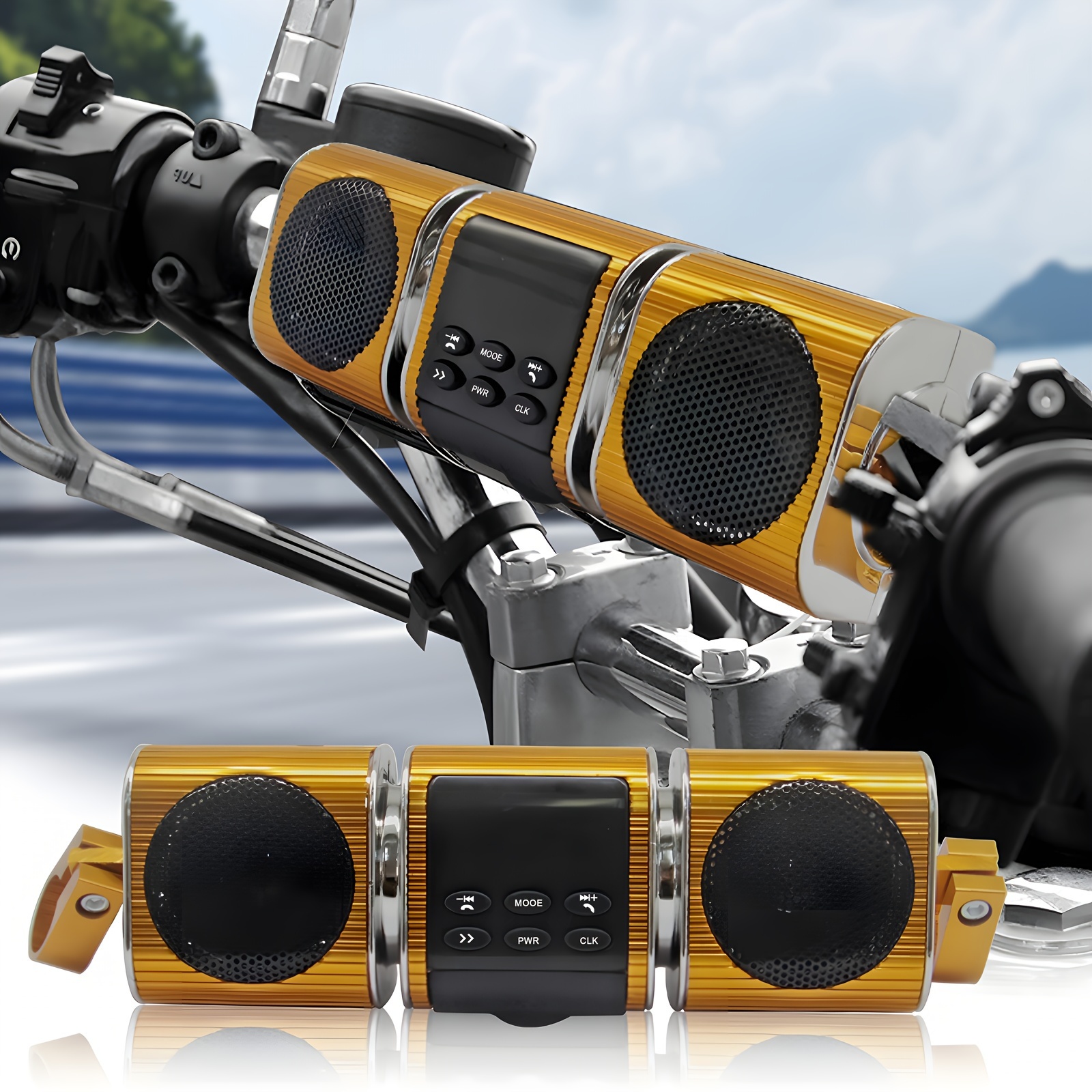 Audio Music App - Motorcycle Speakers with Built-in Amplifier Wireless