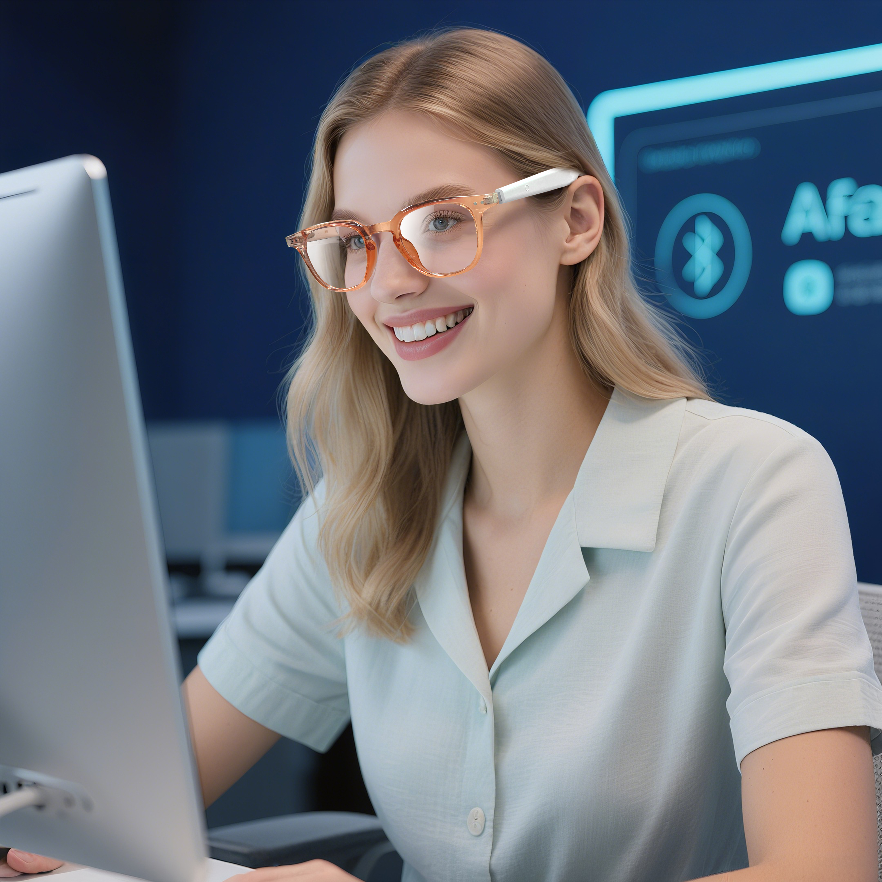 Audio Music Voice - Photochromic Smart Glasses Anti-Blue Wireless Music