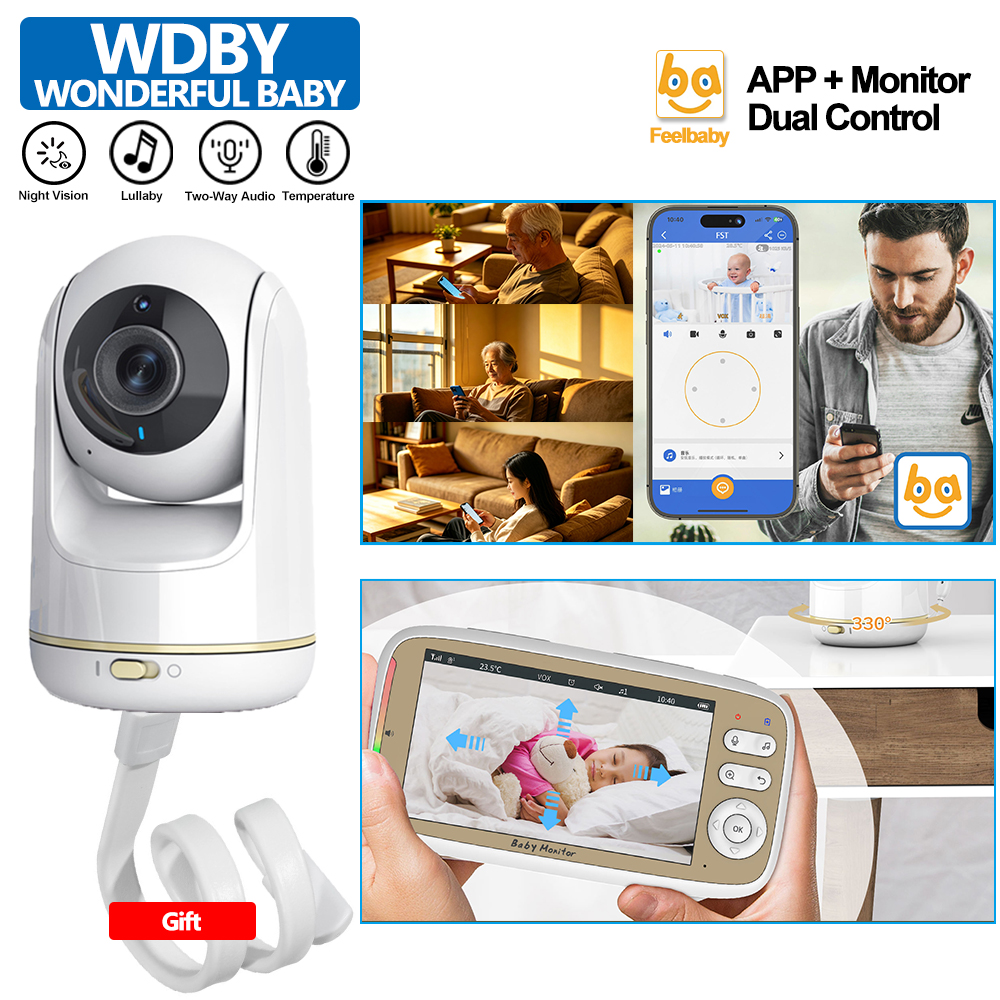 Audio Music App - 5 Inch Baby Monitor 3X Zoom