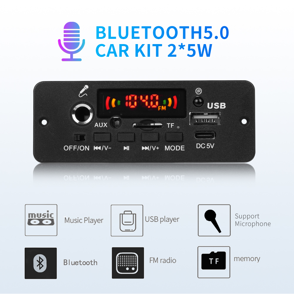 Power amplifier 2x5W Bluetooth - Audio Music Mp3 Free review and price
