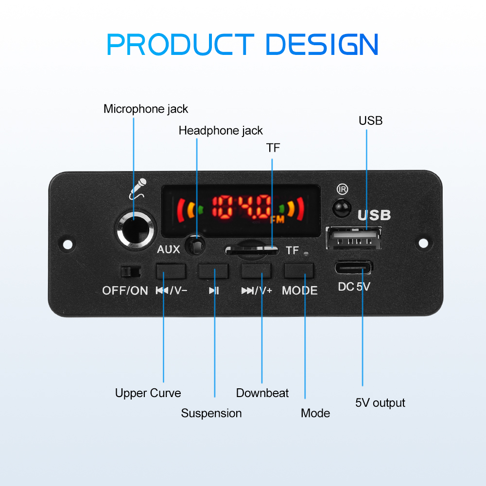 Power amplifier 2x5W Bluetooth - Audio Music Mp3 Free review and price