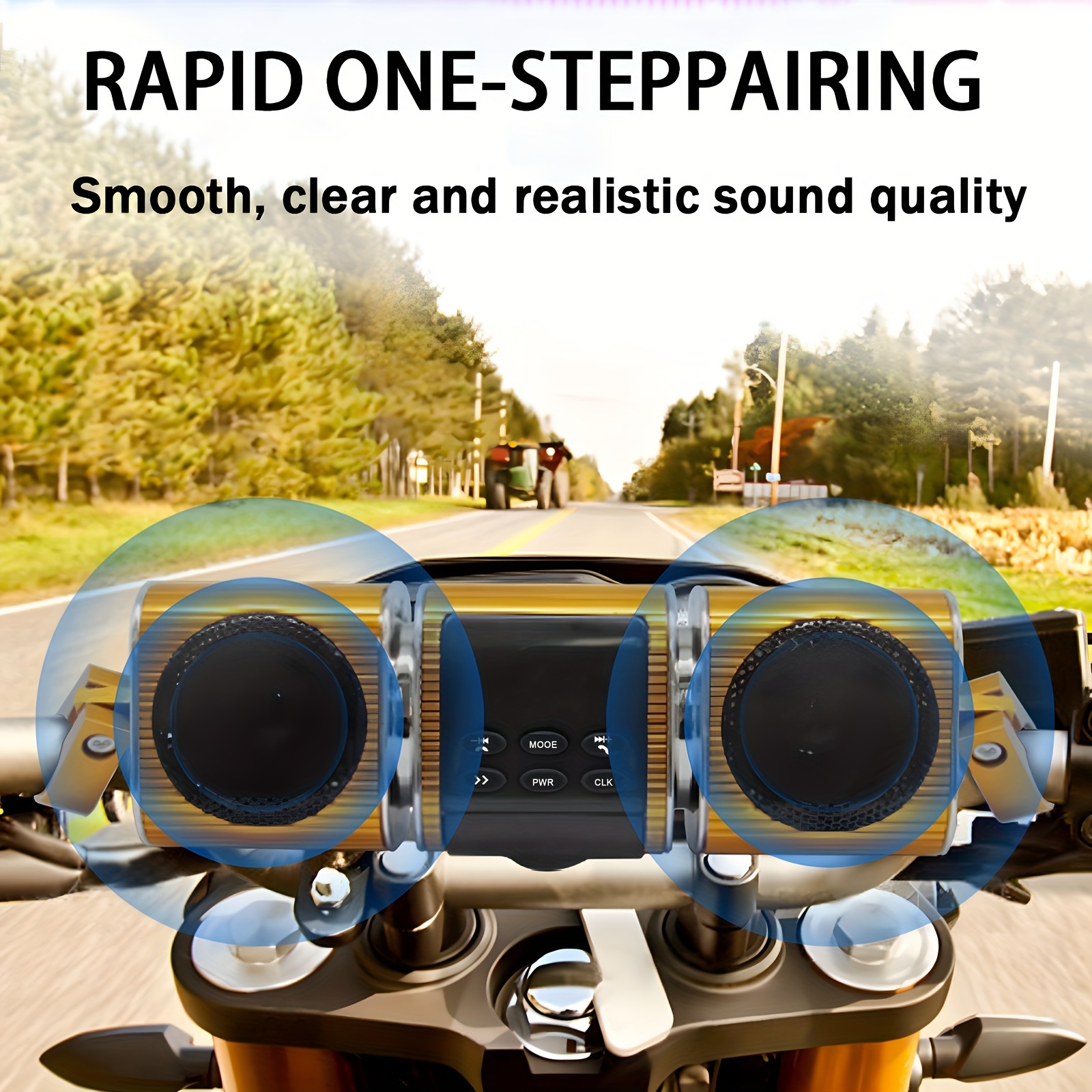 Motorcycle Speakers with Built - Audio Music App review and price