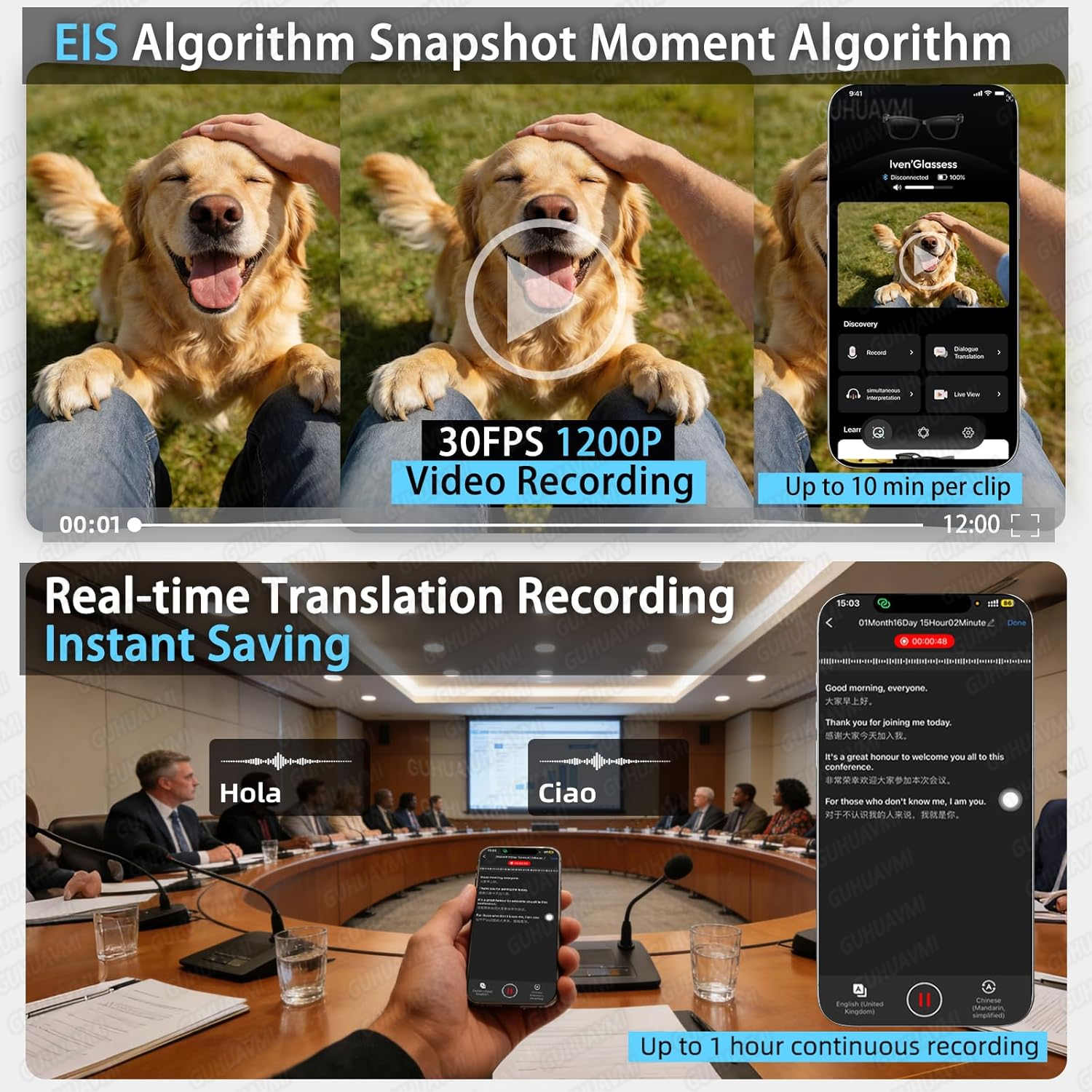 New Smart AI Glasses with 800W - Audio Music Voice review and price
