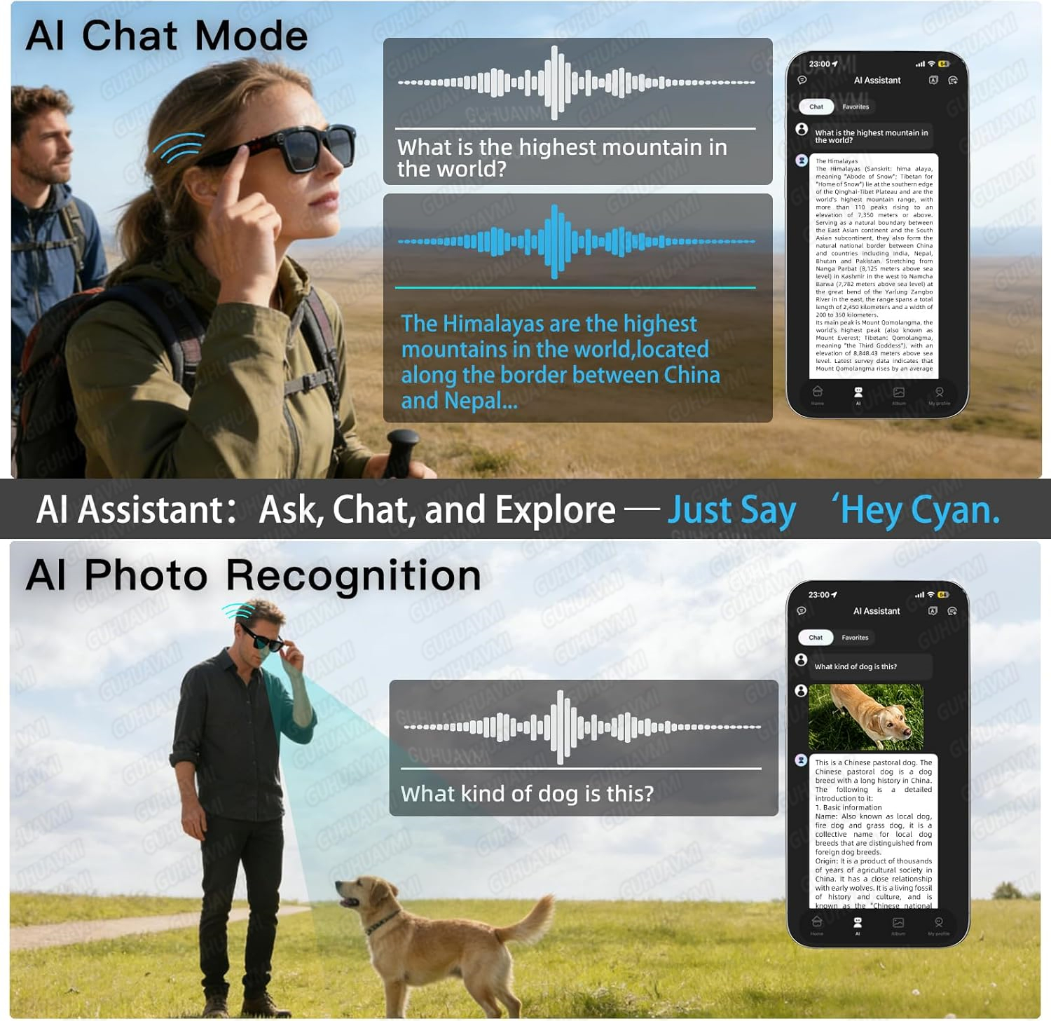 New Smart AI Glasses with 800W - Audio Music Voice review and price