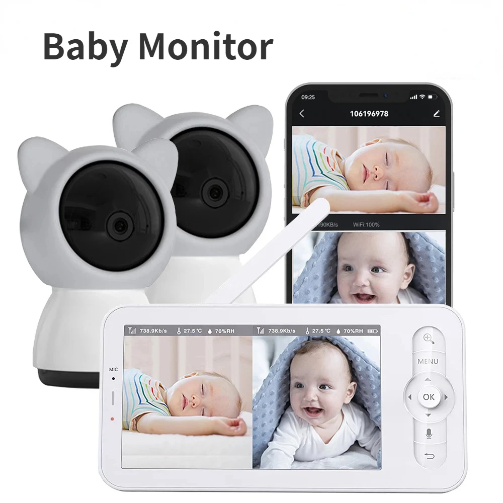 Baby Monitor HD 5 Inch LCD Two - Audio Music App review and price
