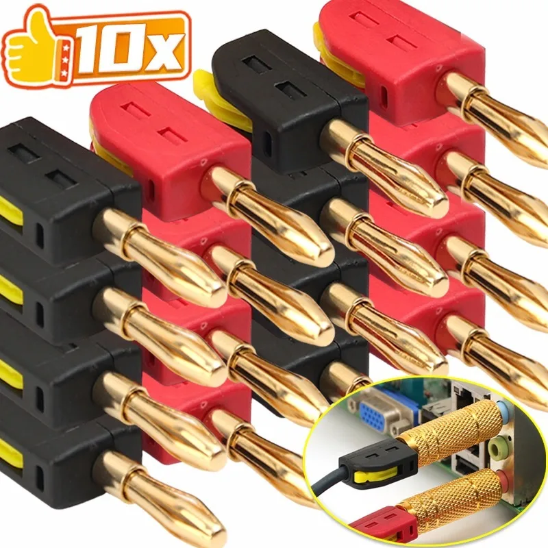 No Solder Banana Plug Quick Wi - Audio Music Test review and price