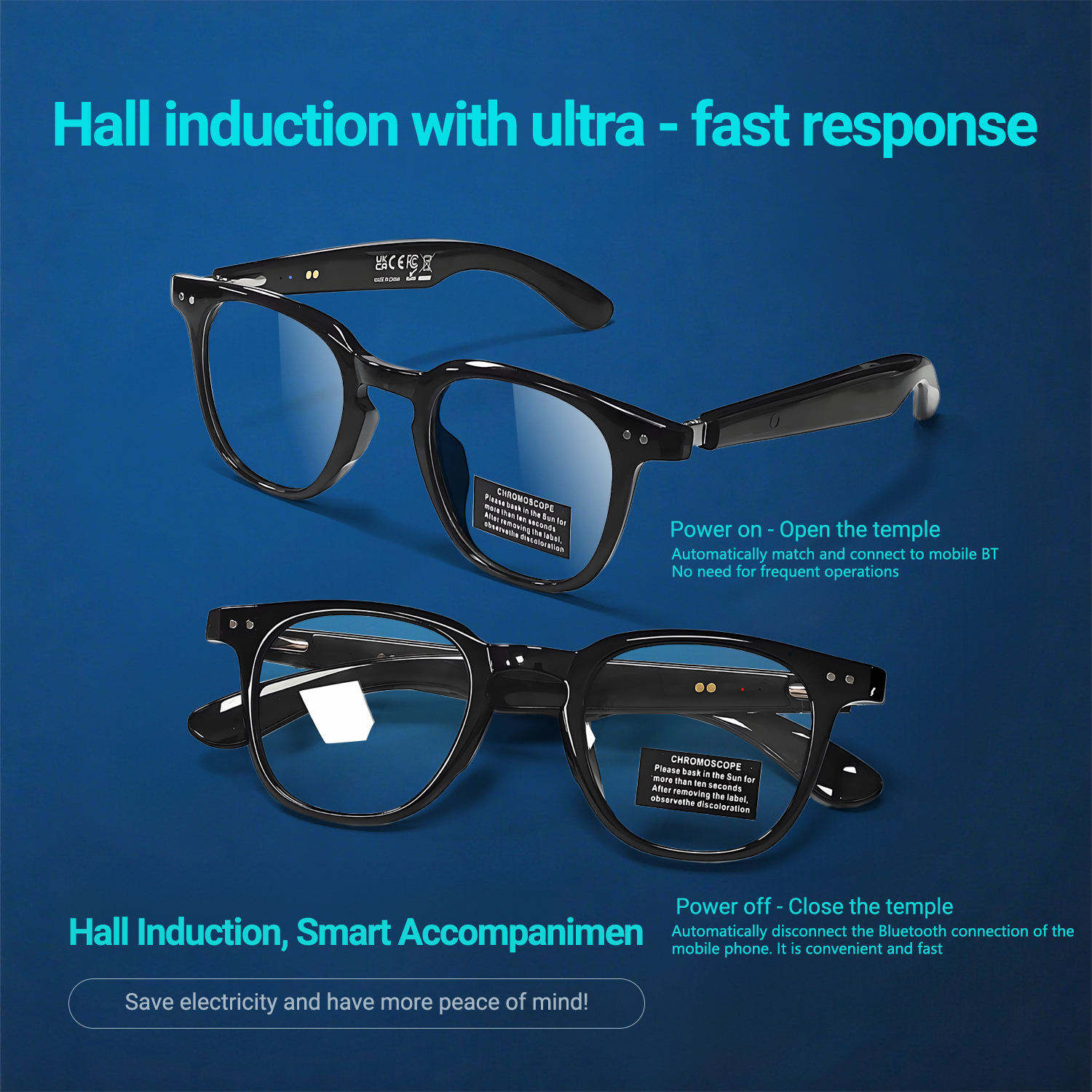 Photochromic Smart Glasses Ant - Audio Music Voice review and price