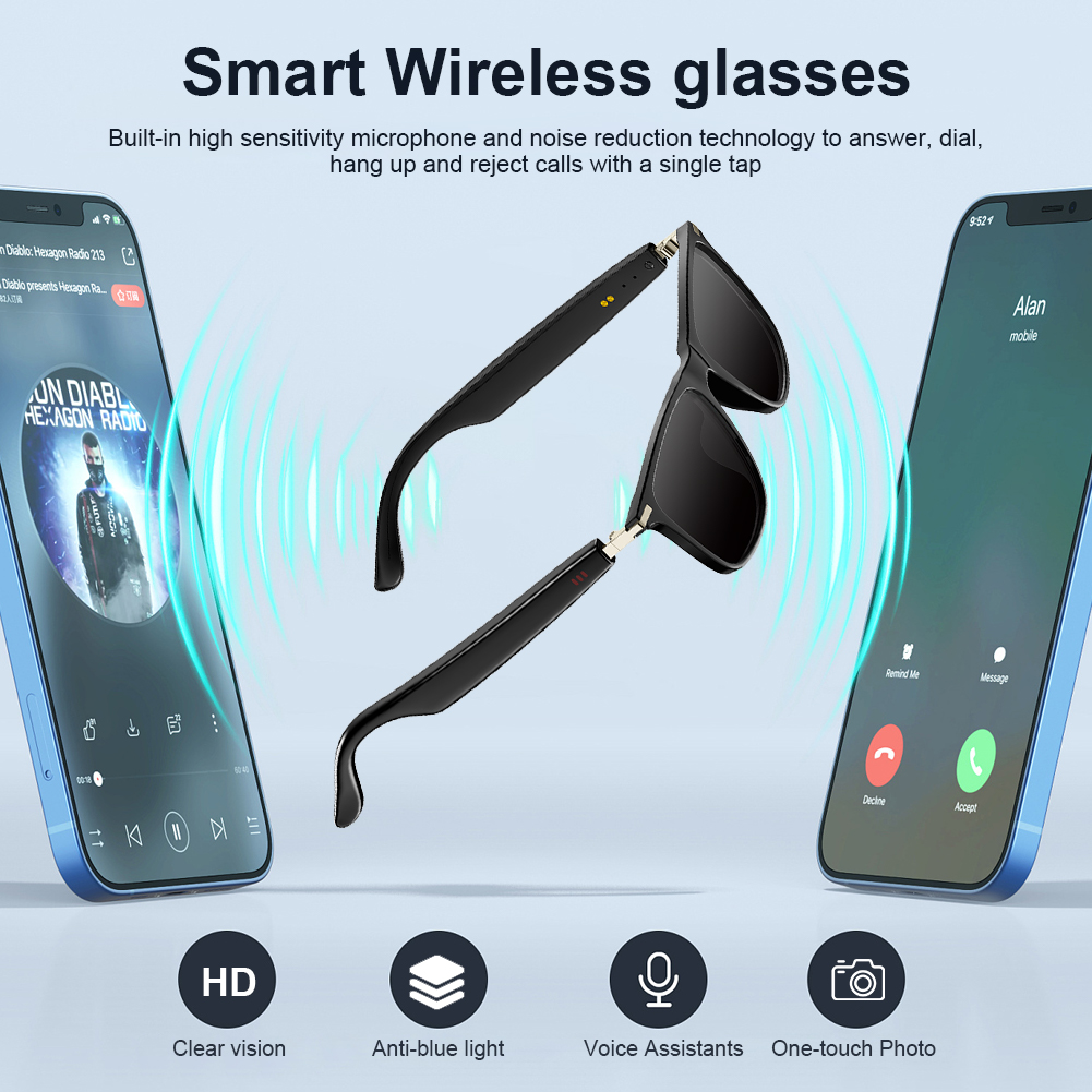 BT Glasses with AI Translator  - Audio Music Voice review and price